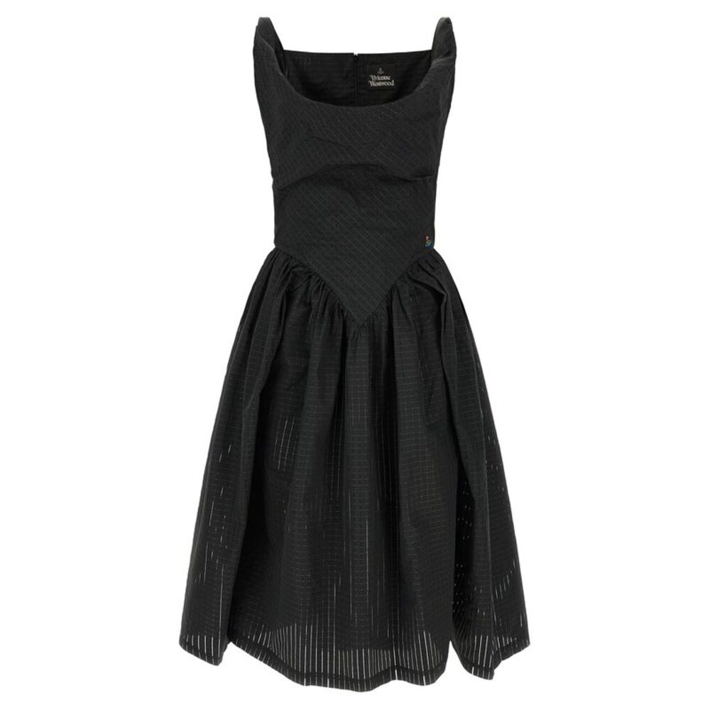 Vivienne Westwood Black Polyester Midi Women's Dress